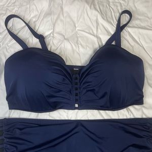 Cacique Royal Blue Swim Bikini top size 42G